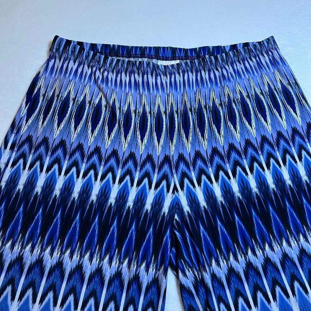 Chico's Navy and White Patterned Wide Leg Pants - Picture 3 of 14